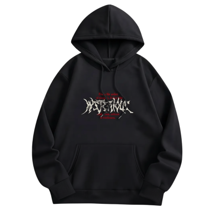 Unisex Fleece Lined Hoodie With a Letter Print