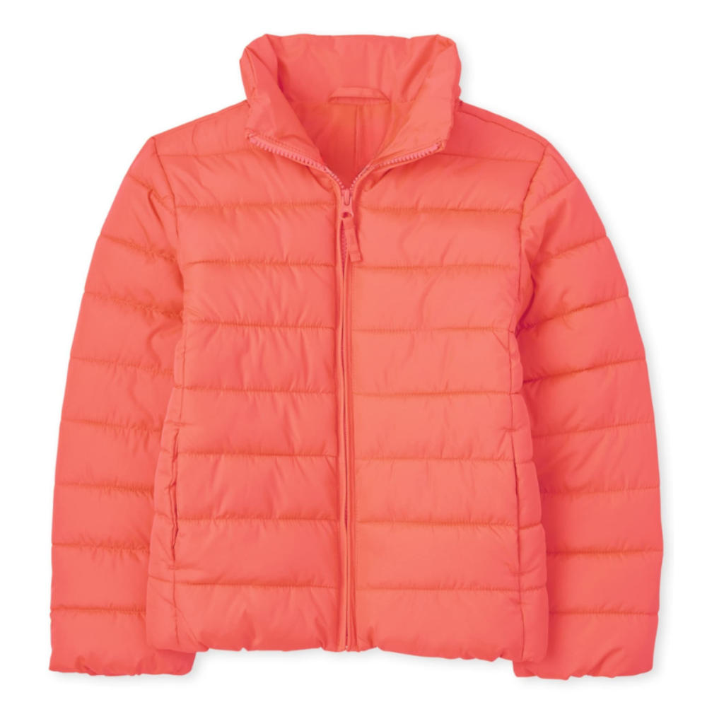 Lightweight Wind And Water Resistant Puffer Jacket For Girls