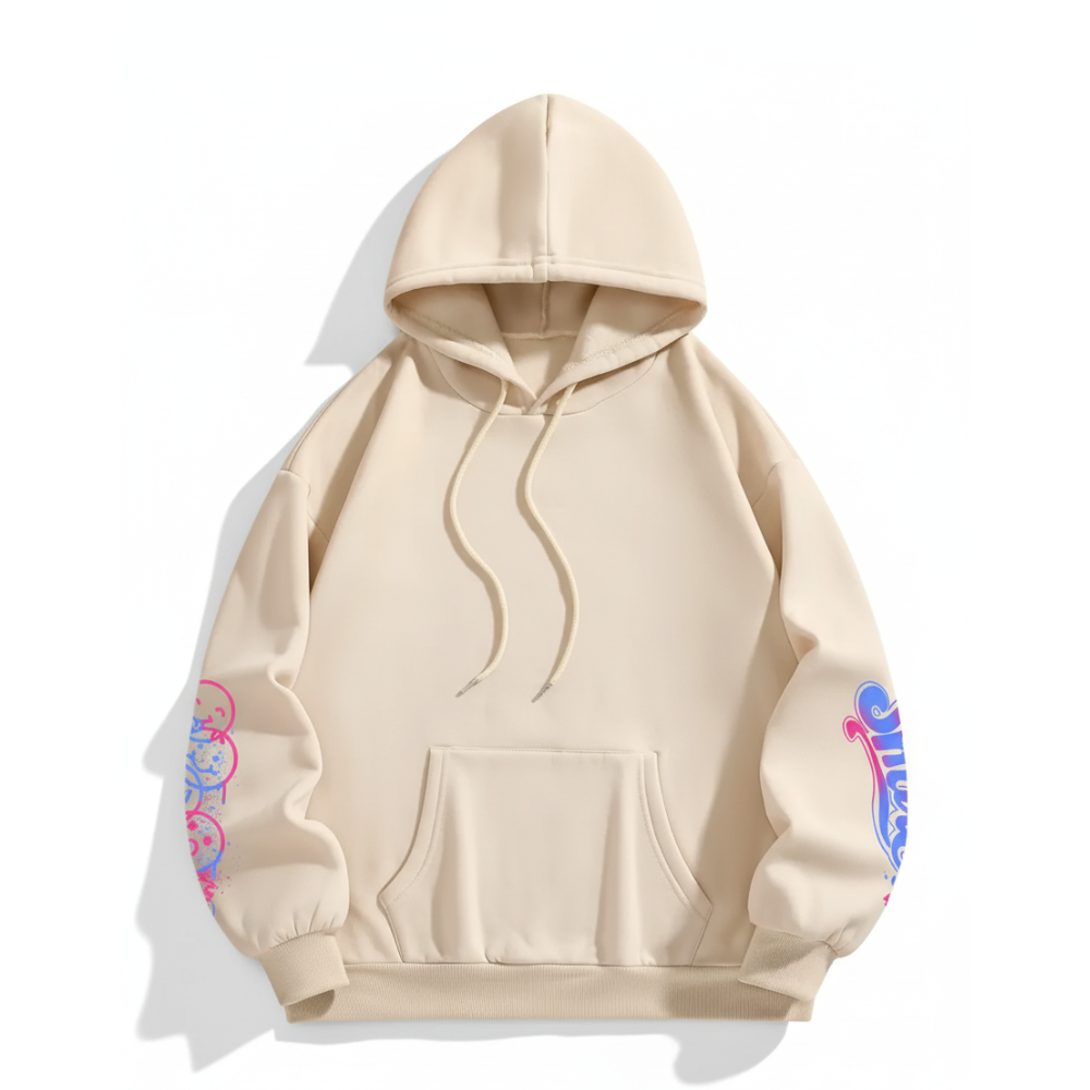 Colorful Cartoon Graphic Printed Hoodie