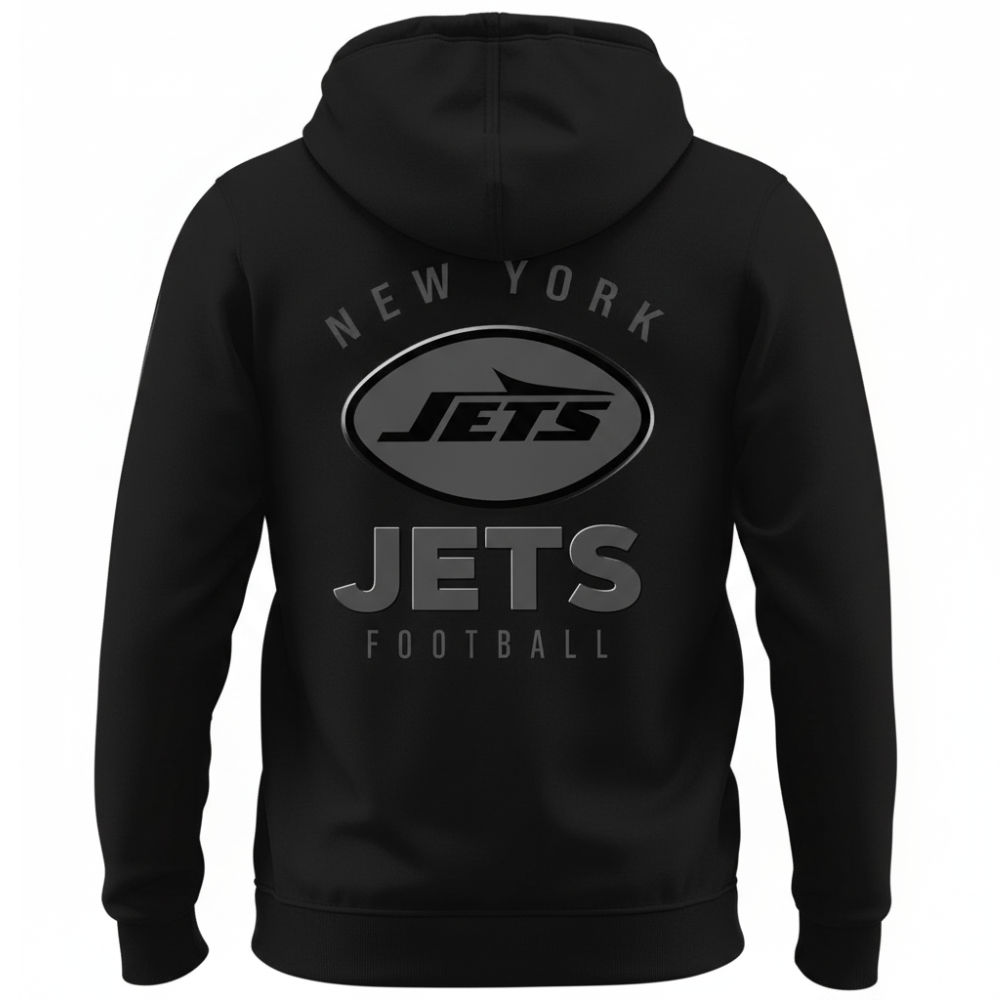 Jets Back In Black Hoodie