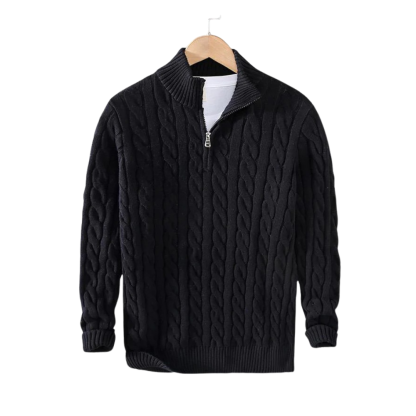 Half Zip Knit Sweater For Men