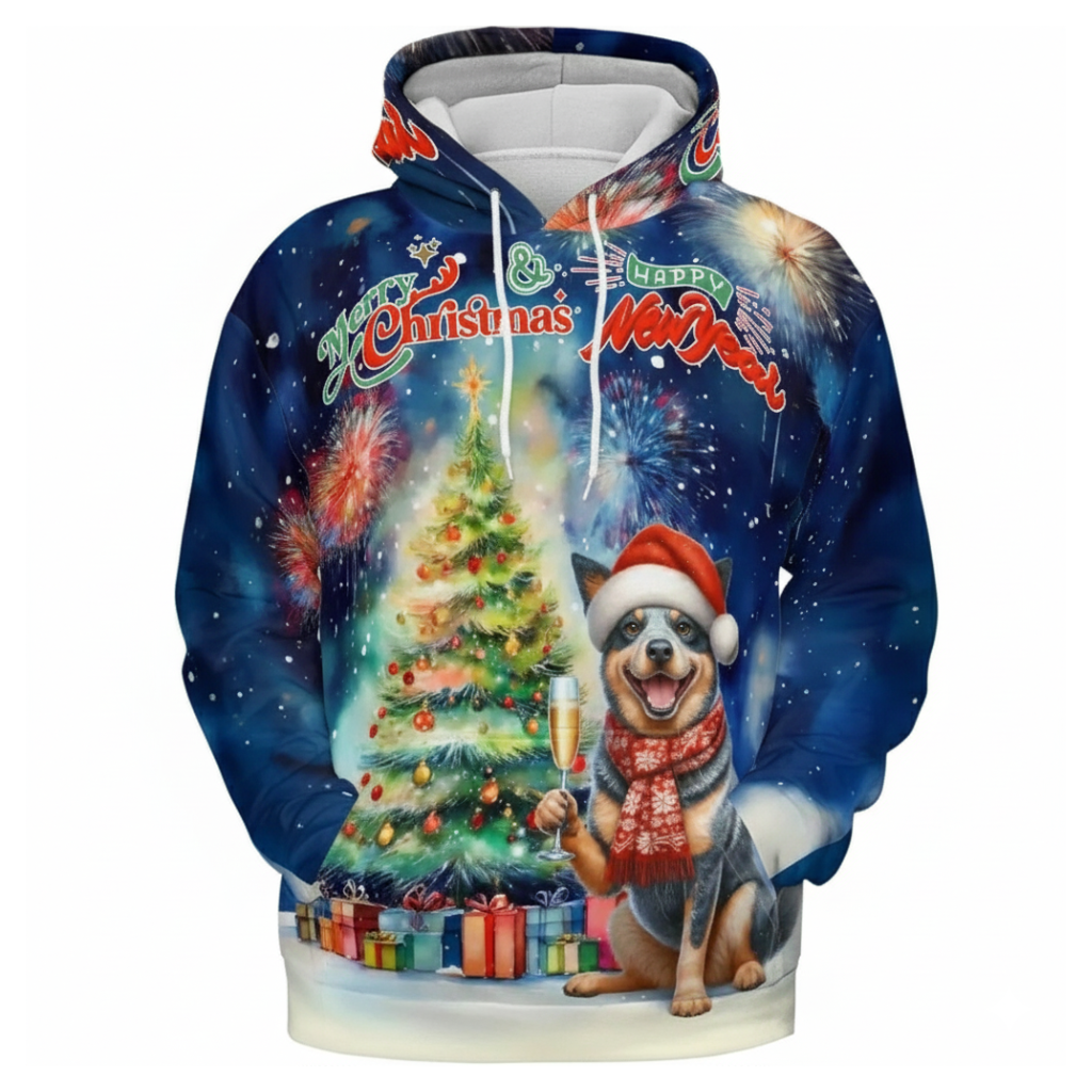 Christmas Santa Dog Holiday Hoodie