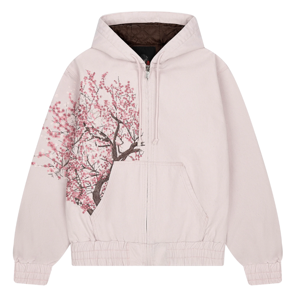 Bloom Embroidered Zip Hoodie