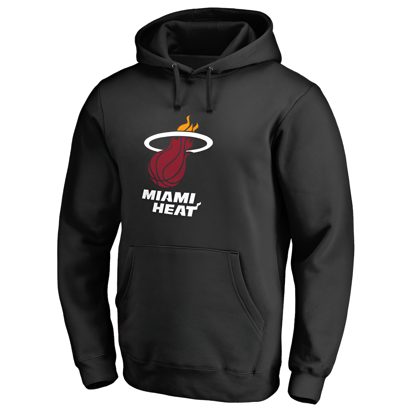 Mens Heather Gray Miami Heat Primary Logo Pullover Hoodie