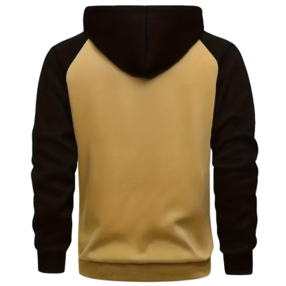 Men Color Block Zip Up Hoodie with Pockets