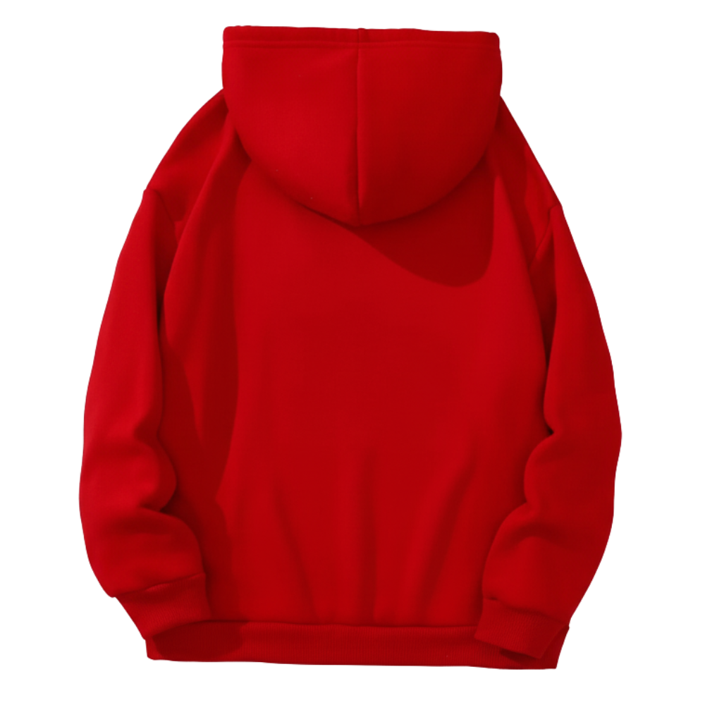 Seasonal Floral Print Kangaroo Pocket Hoodie