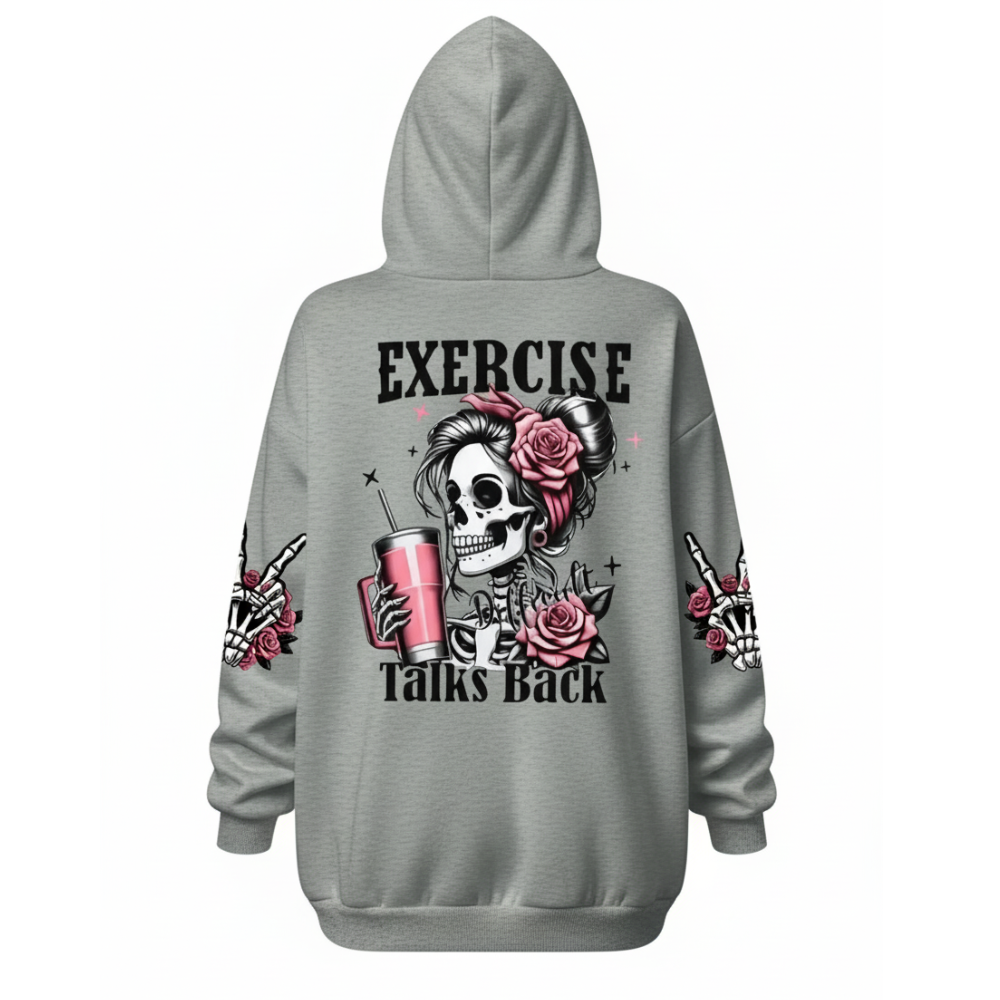 Plus Size Hooded Sweatshirt With An Adjustable Drawstring