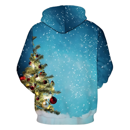 Christmas Holiday Themed Cartoon Hoodie