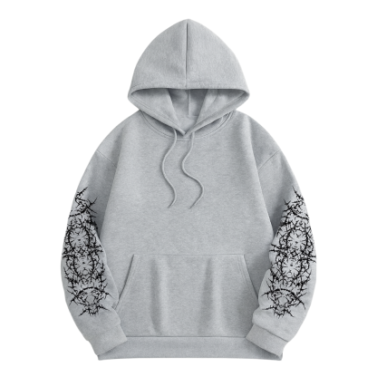 Men Gothic Punk Streetwear Hooded Sweatshirt