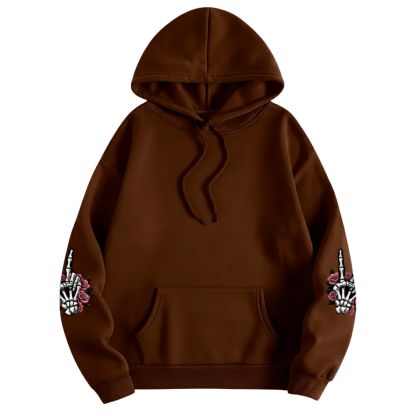 Plus Size Hooded Sweatshirt With An Adjustable Drawstring