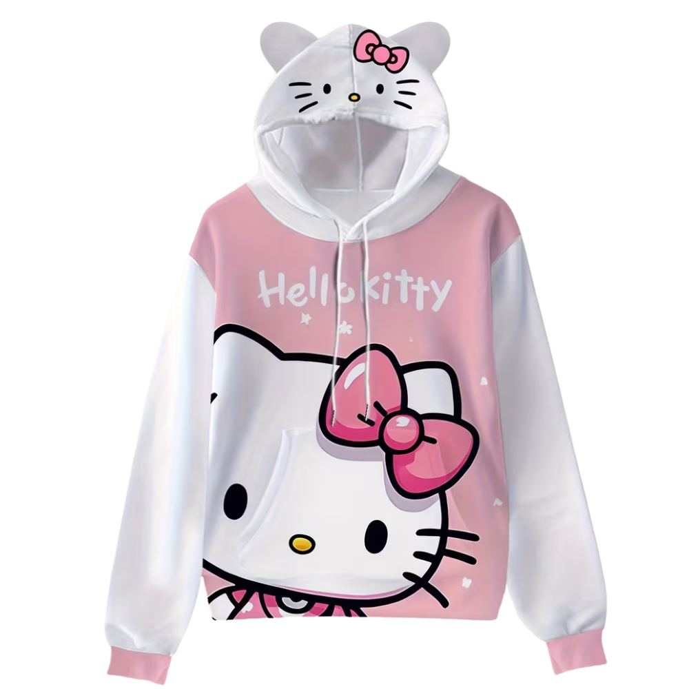 Cartoon Character Hooded Long Sleeve Hoodie For Womens