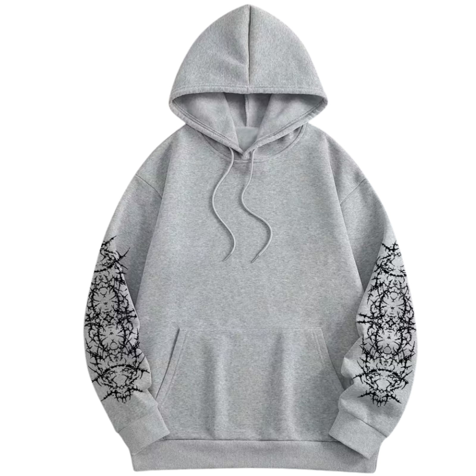 Men Angel Gothic Graphic Print Hoodie