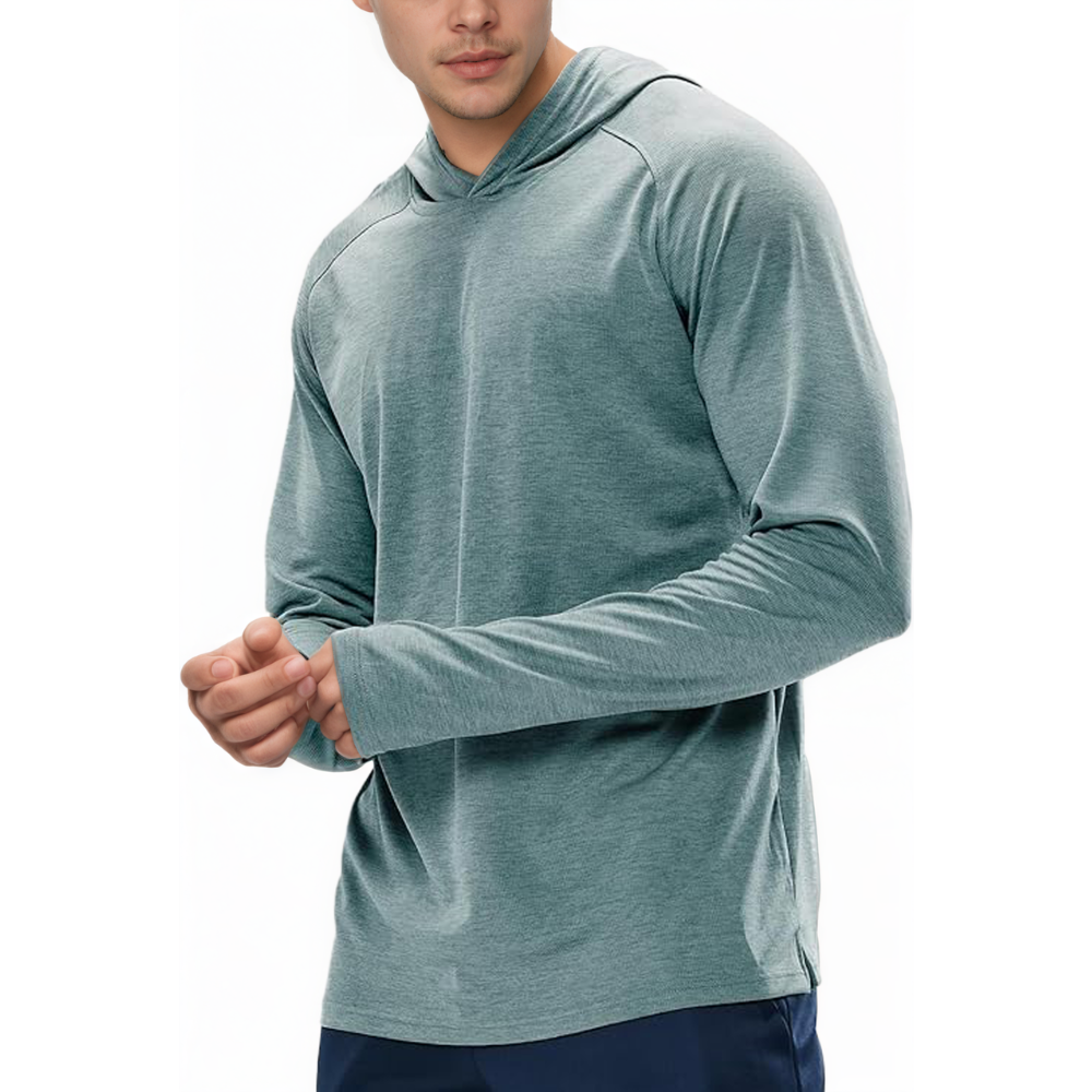 Mens UPF 50 Plus Sun Protection Long Sleeve Hoodie