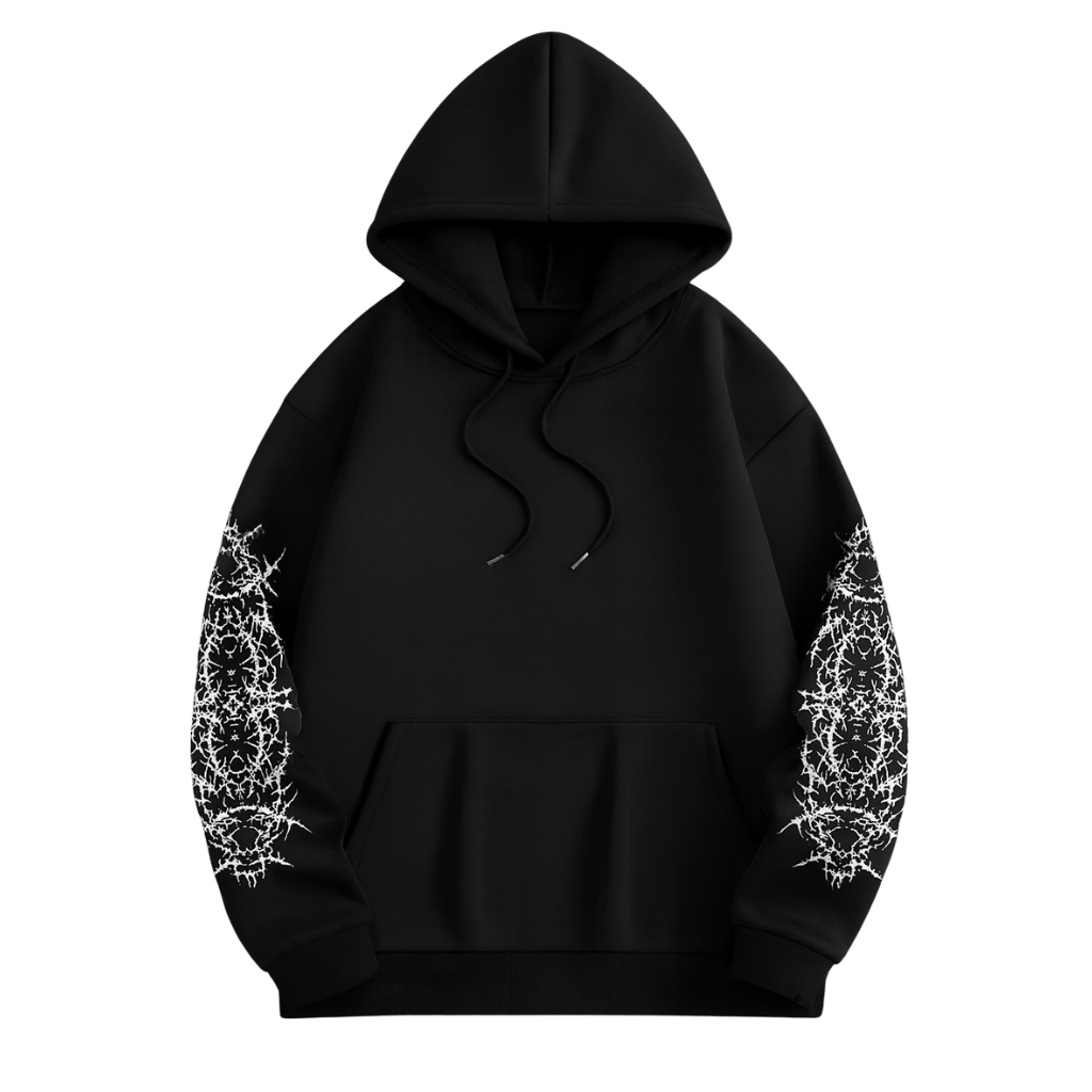 Men Gothic Punk Streetwear Hooded Sweatshirt