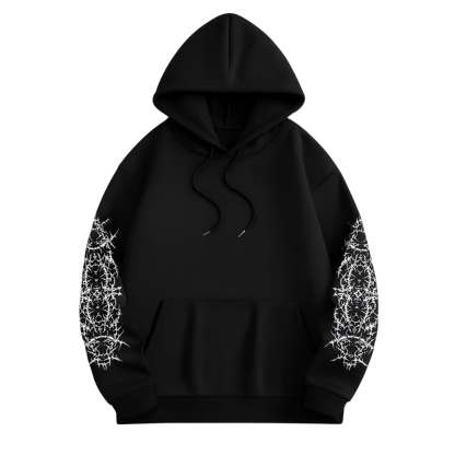 Men Gothic Punk Streetwear Hooded Sweatshirt