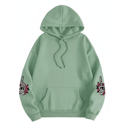 Plus Size Hooded Sweatshirt With An Adjustable Drawstring