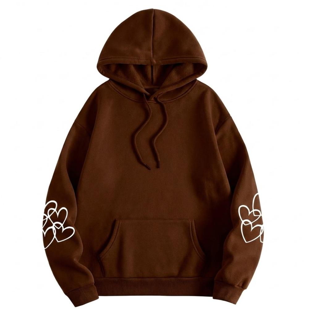 Oversized Highland Cow Print Hoodie For Women