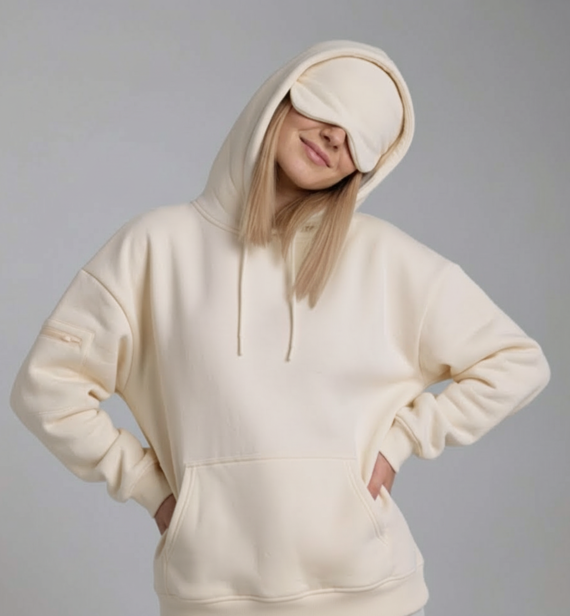 Travel Hoodie With Integrated Cover Design