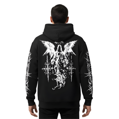 Men Gothic Punk Streetwear Hooded Sweatshirt