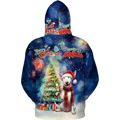 Christmas New Year Santa Dog Holiday Hoodie