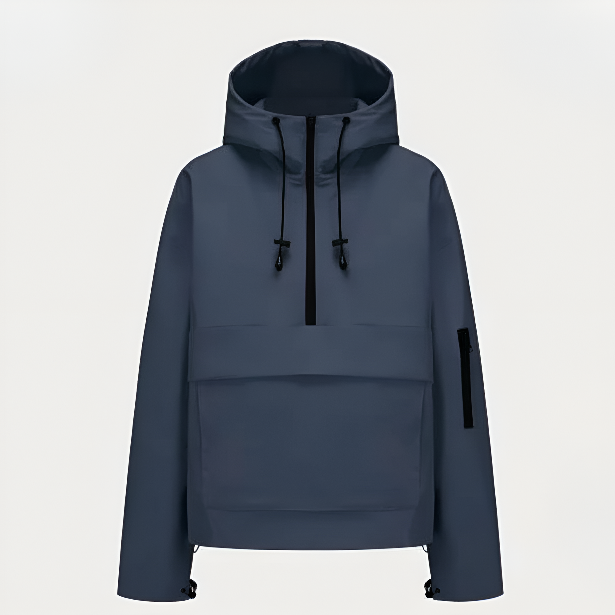 Waterproof Oversized Hoodie Rain Jacket With Adjustable Hood And Cuffs For Women