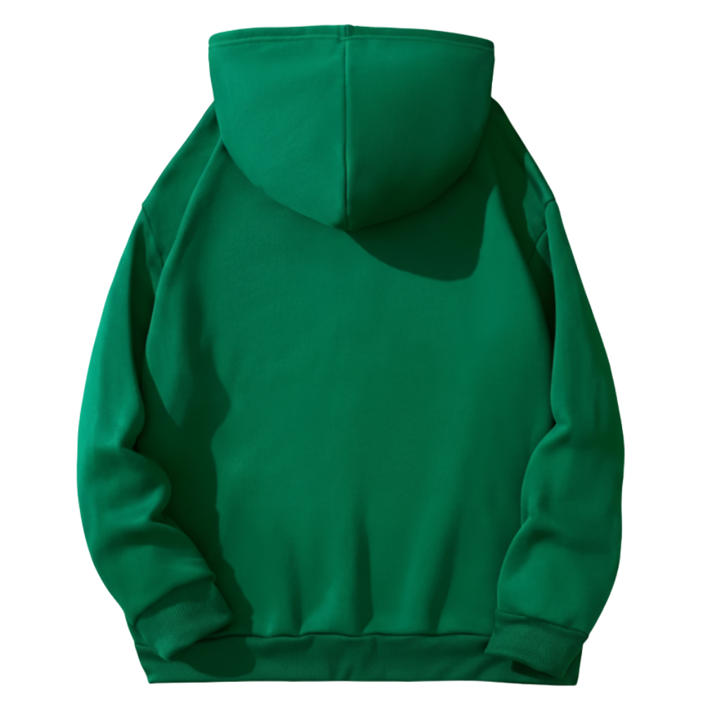 Seasonal Floral Print Kangaroo Pocket Hoodie