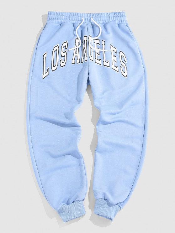 Vintage Letter Print T Shirt And Jogger Sweatpants Two Piece Set-My 3D Hoodie