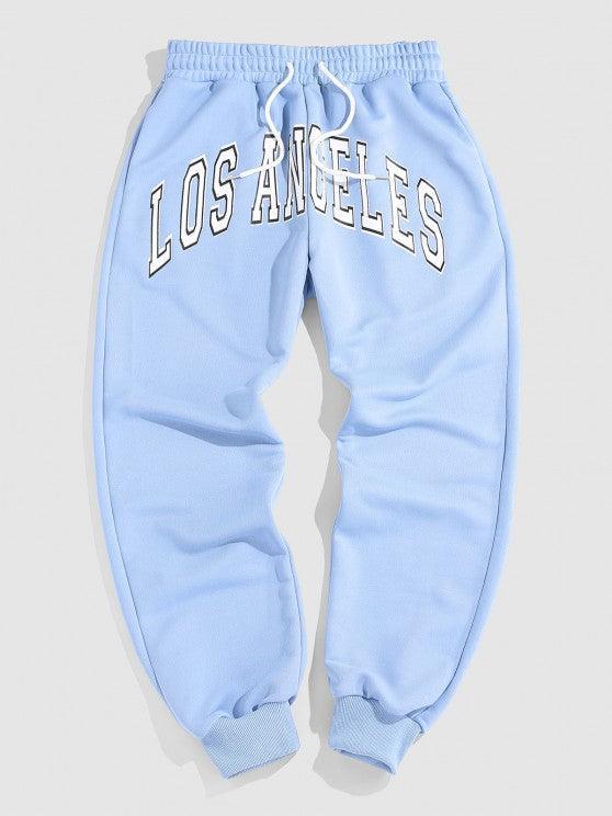 Vintage Letter Print T Shirt And Jogger Sweatpants Two Piece Set-My 3D Hoodie