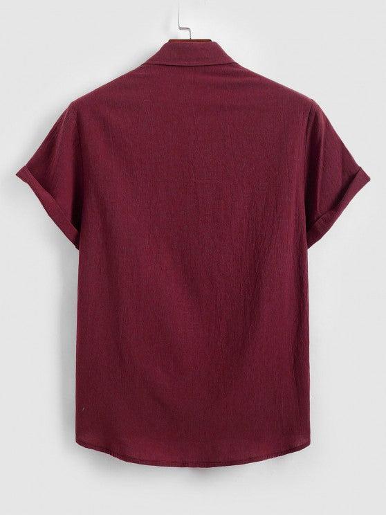 Solid Color Shirt And Cropped Casual Pants Set-My 3D Hoodie