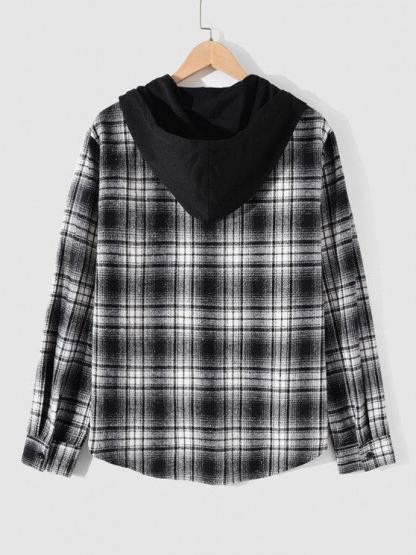 Flannel Plaid Hooded Shirt And Pants-My 3D Hoodie