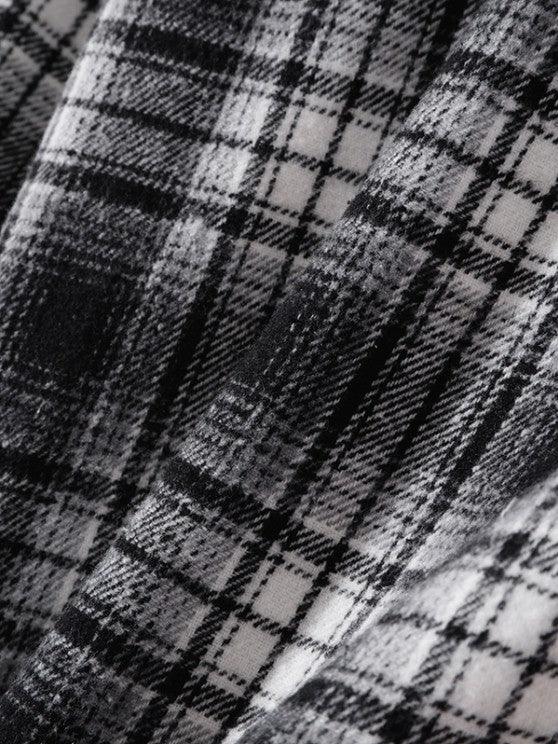 Flannel Plaid Hooded Shirt And Pants-My 3D Hoodie