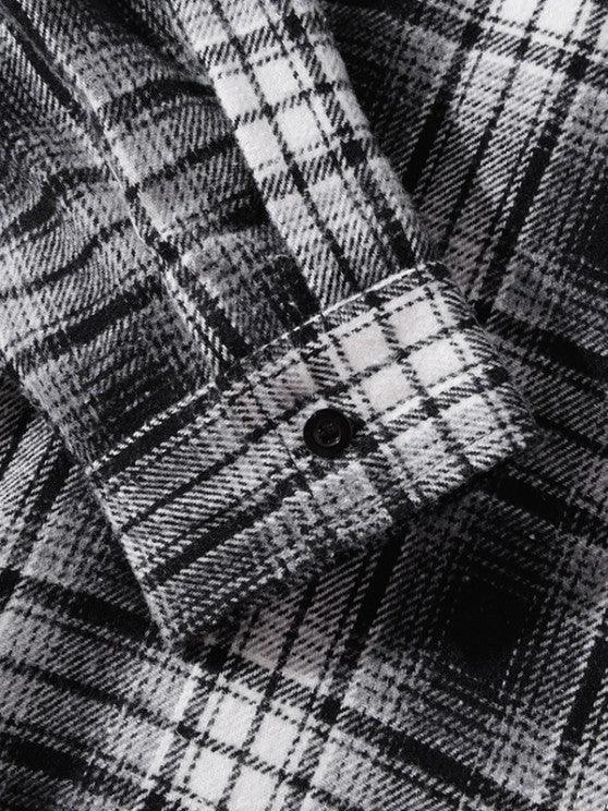 Flannel Plaid Hooded Shirt And Pants-My 3D Hoodie