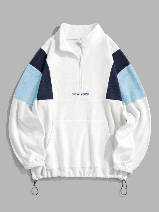 Half Zip Sweatshirt And Sweatpants Set Outfit-My 3D Hoodie