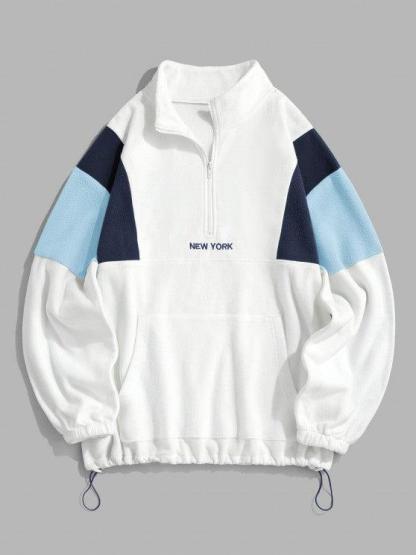 Half Zip Sweatshirt And Sweatpants Set Outfit-My 3D Hoodie