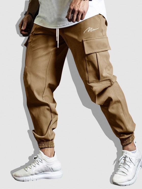 Front Pocket Jacket With Jogger Cargo Pants Set-My 3D Hoodie