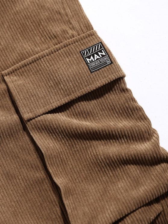 Plaid Pattern Double Pockets Shacket And Pants-My 3D Hoodie