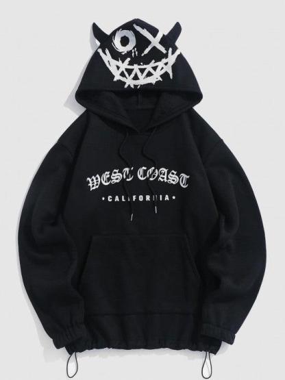 Graphic Hoodie And Cargo Pants Set-My 3D Hoodie
