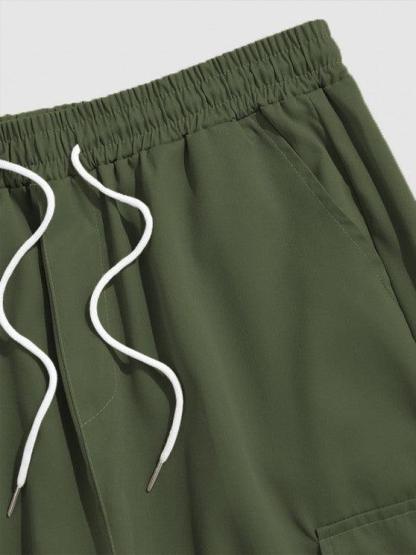 Hoodie With Pocket Cargo Pants Set-My 3D Hoodie