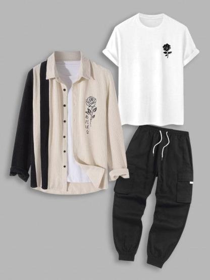 Winter Outfit With Corduroy Shirt And Cargo Pants-My 3D Hoodie