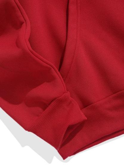 Slogan Printed Thermal Lined Jogger Pants Set-My 3D Hoodie