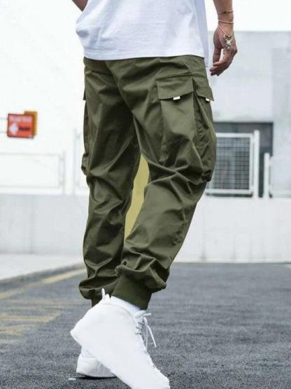 Hoodie With Pocket Cargo Pants Set-My 3D Hoodie