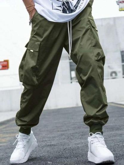 Hoodie With Pocket Cargo Pants Set-My 3D Hoodie