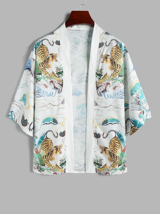 Patterned Shirt And Capri Pants Set-My 3D Hoodie