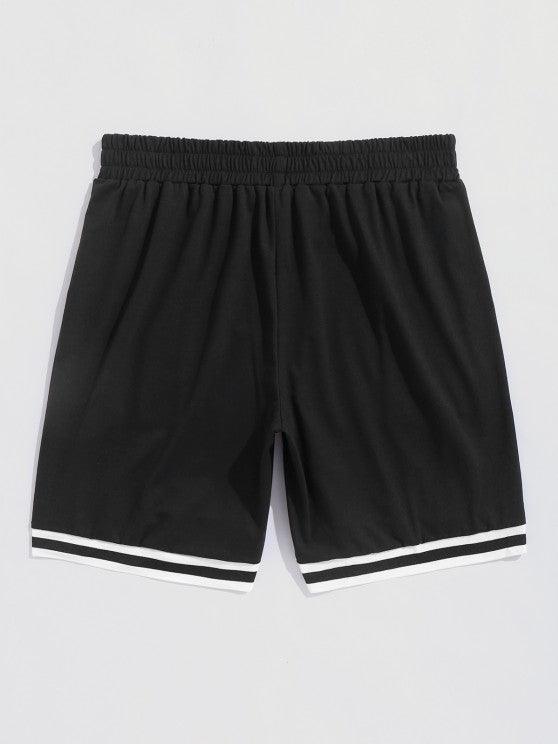 Letter Print T Shirt And Graphic Shorts Set-My 3D Hoodie