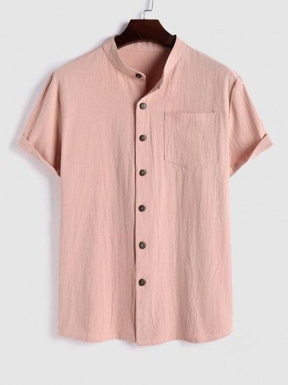 Plain Short Sleeves Shirt With Drawstring Shorts-My 3D Hoodie