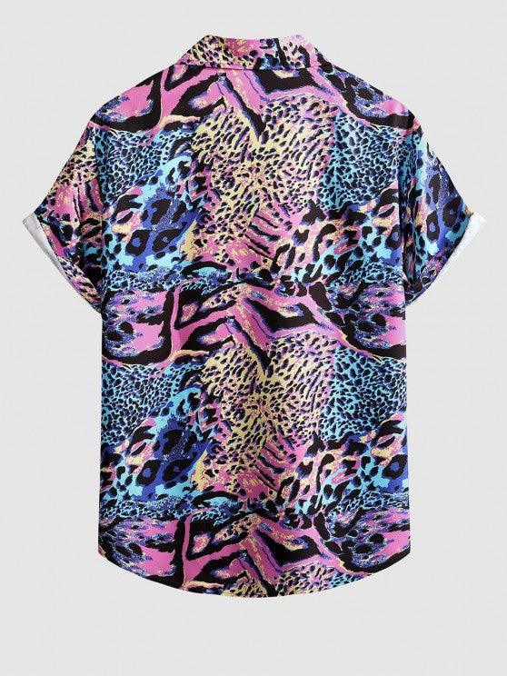 Leopard Pattern Vacation Short Sleeves Shirt And Pants-My 3D Hoodie