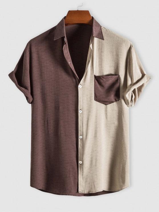 Two Tone Shirt With Cargo Pants Set-My 3D Hoodie