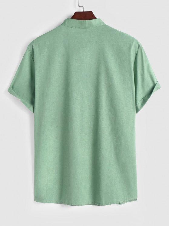 Hollow Out Textured Shirt With Cargo Pants-My 3D Hoodie