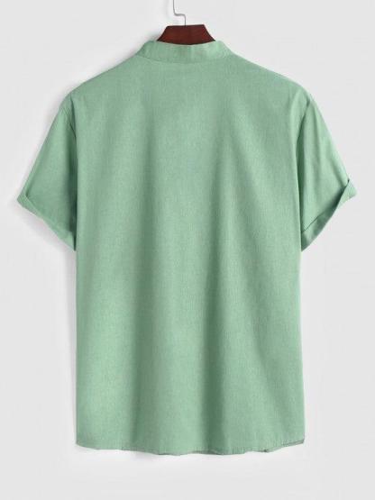 Hollow Out Textured Shirt With Cargo Pants-My 3D Hoodie
