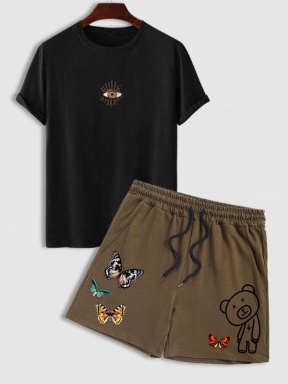 Cactus Graphic T Shirt And Shorts Set-My 3D Hoodie